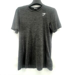 Gymshark Men's Performance Tee Shirt M Grey Heather Dry Fit Stretch Athletic Gym